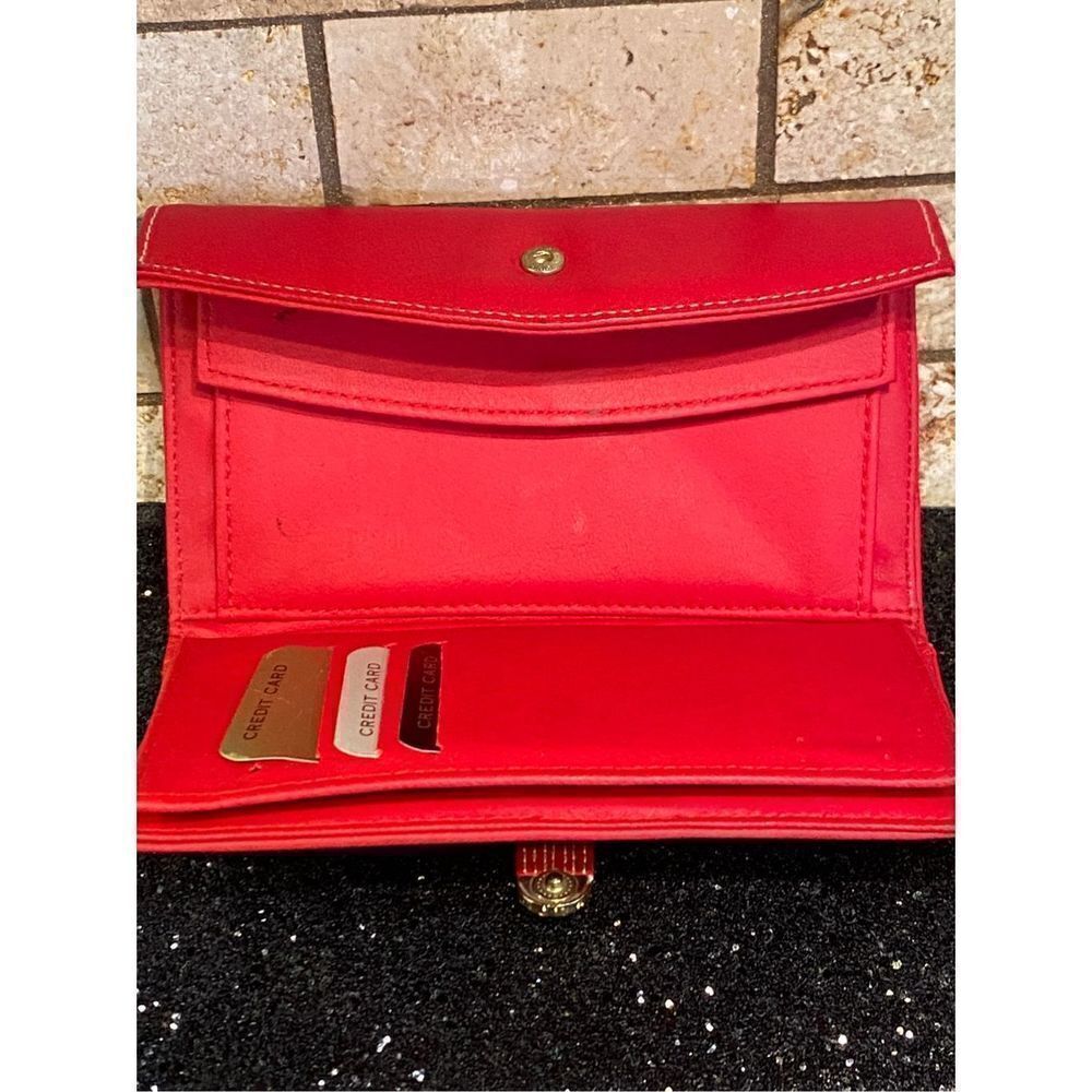 Jordache Vintage Checkbook Wallet RED - Picture 7 of 9